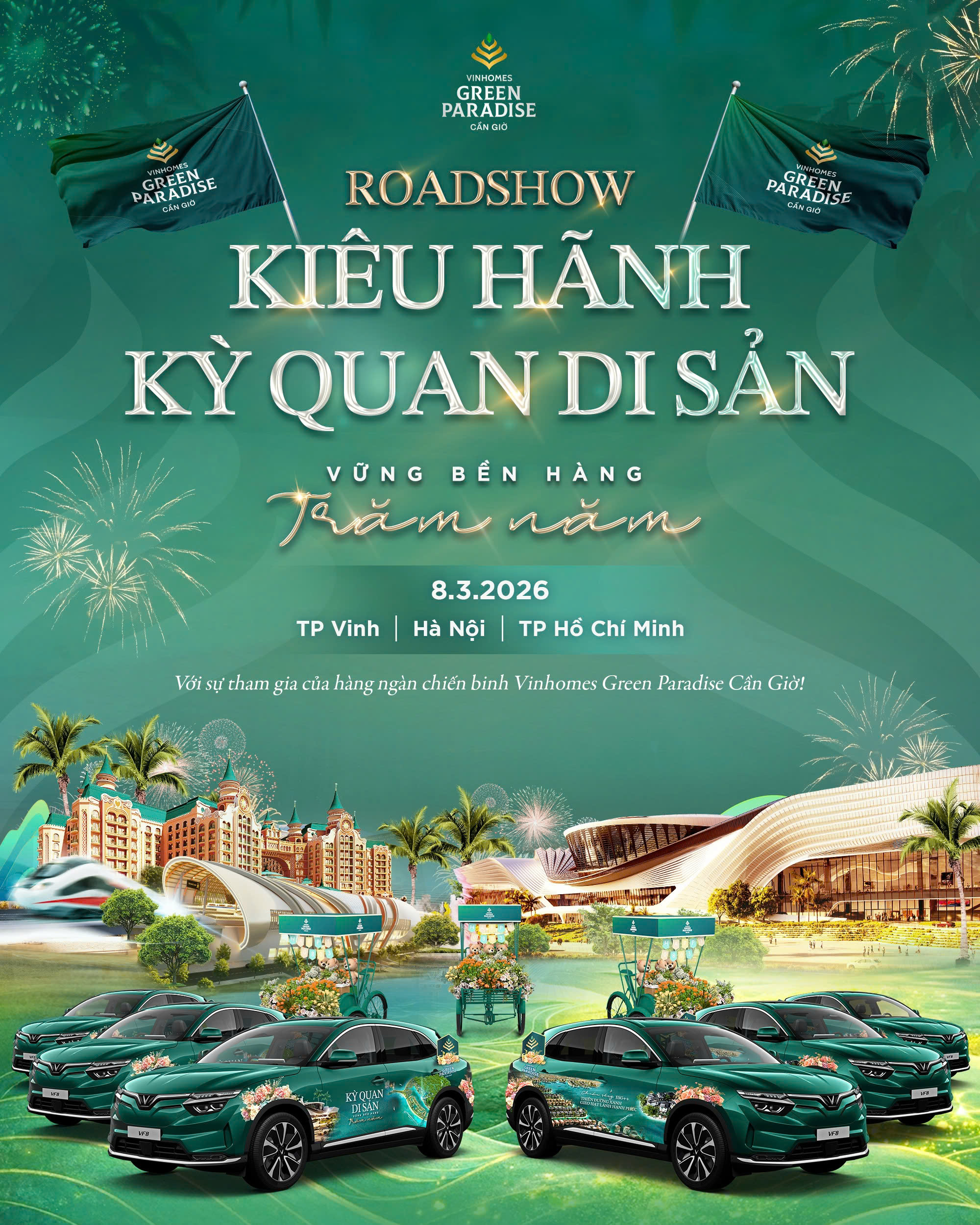 Roadshow "Kiêu hãnh Kỳ Quan Di Sản" Vinhomes Green Paradise Cần Giờ